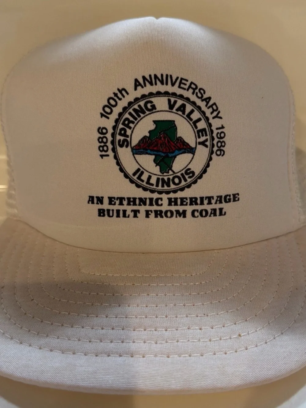 White Spring Valley Illinois Centennial Trucker Hat - 1886-1986